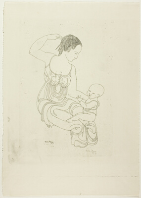 Mother with Child on her Knee