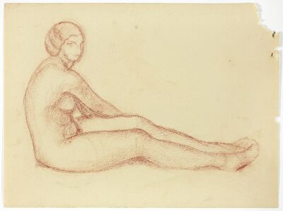 Untitled (Seated Female Nude)