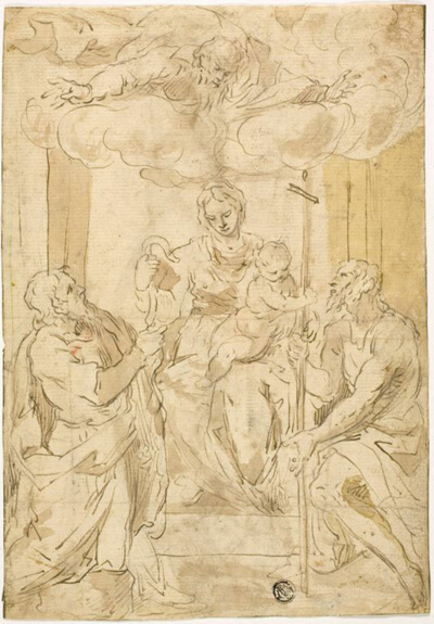 Virgin and Child with Saints Thomas and John the Baptist (recto); Sleeping Venus (verso)