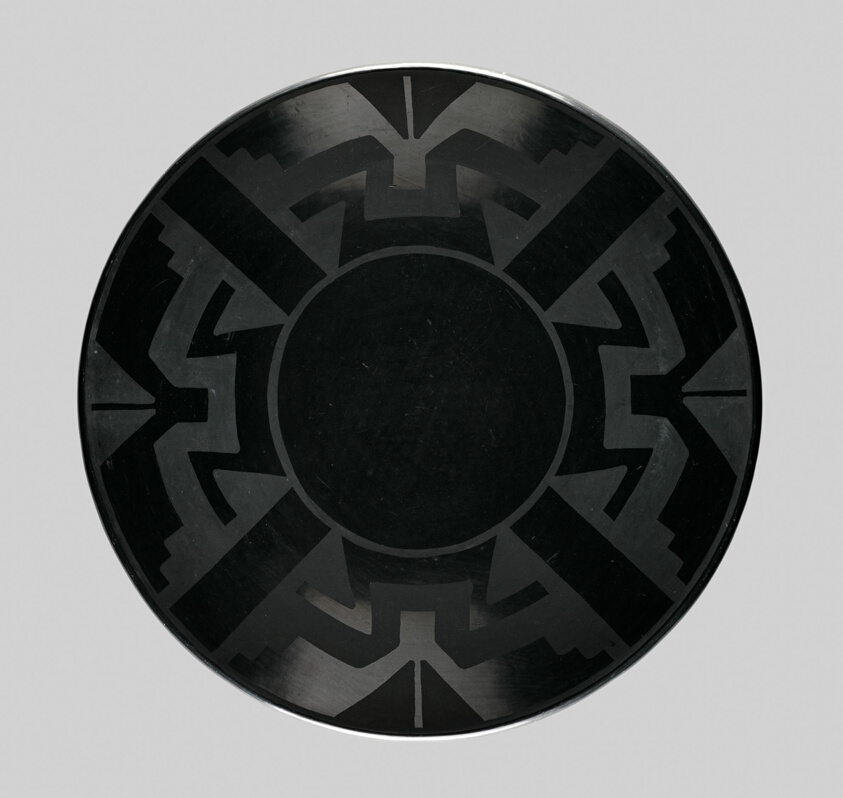 Plate with Four-Part Geometric Pattern