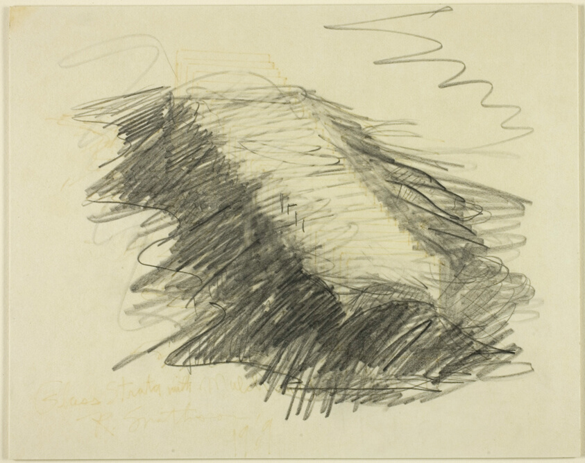 Study for the Sculpture Glass Strata with Mulch and Soil