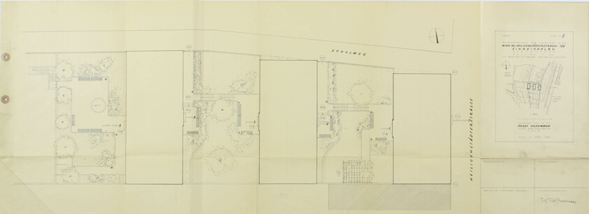 Apartment Building Community, Heiligenstadterstrasse 129, Wien XIX, Vienna, Austria, Plans of Gardens