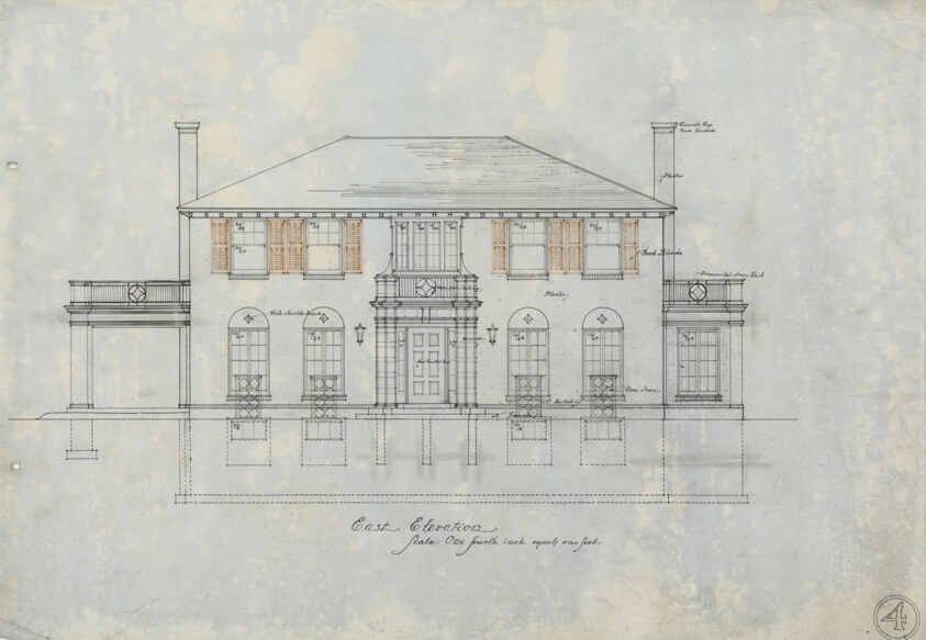 W.J. Clarkson House, River Forest, Illinois, East Elevation
