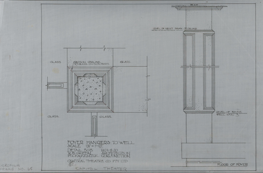 Capitol Theatre and Office Building, Melbourne, Australia, Plan and Elevation