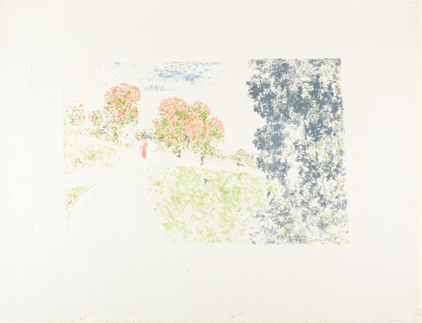 Woman in Red in a Landscape, plate two from Landscapes