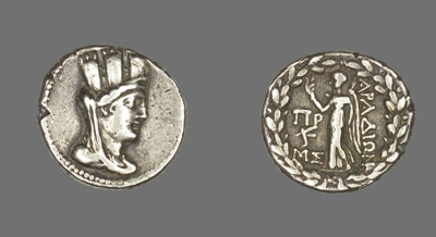 Tetradrachm (Coin) Depicting the Goddess Tyche