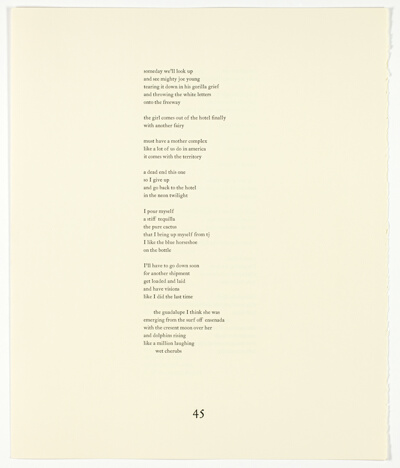 Pages 45-48, from The Plain of Smokes: Poem Cycle