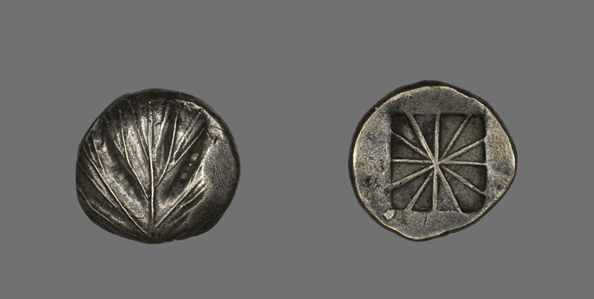 Didrachm (Coin) Depicting a Parsley Leaf