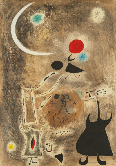 Woman and Birds in Front of the Sun