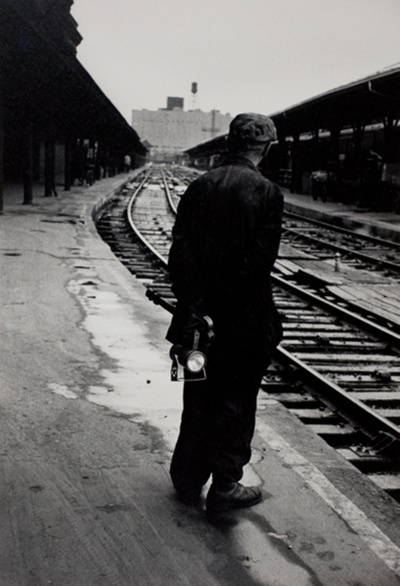 A Railroader Waiting to Dead-Head Home, No. 5 from the portfolio "Railroad Men"
