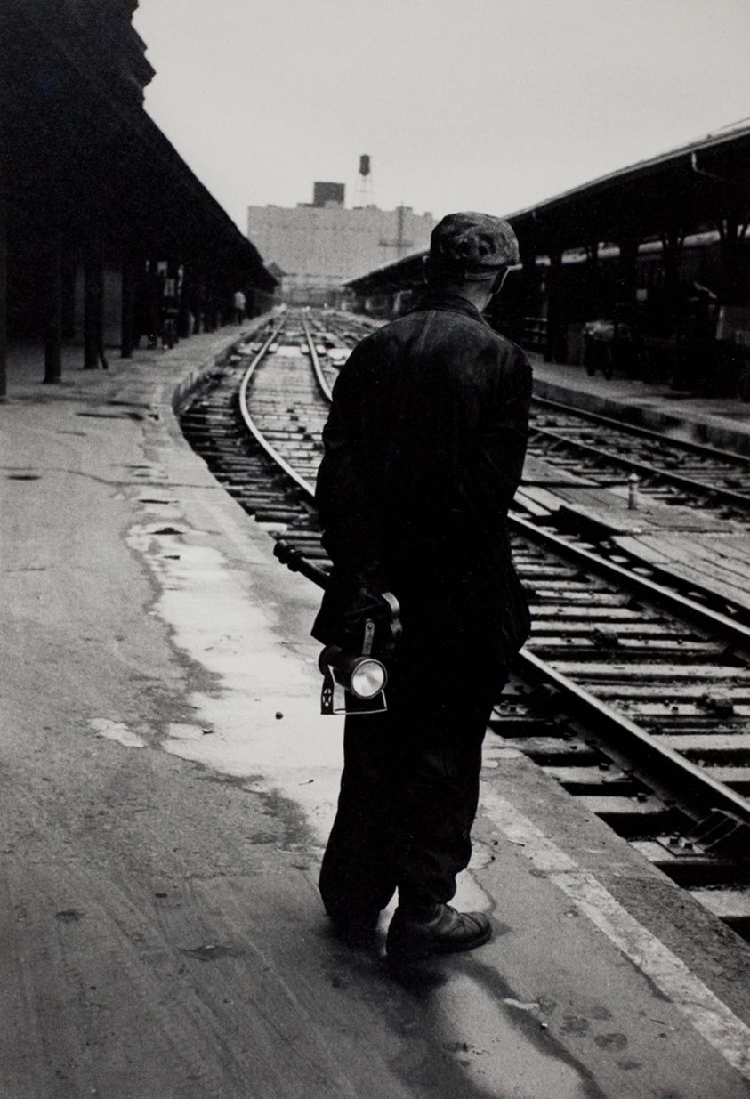 A Railroader Waiting to Dead-Head Home, No. 5 from the portfolio "Railroad Men"