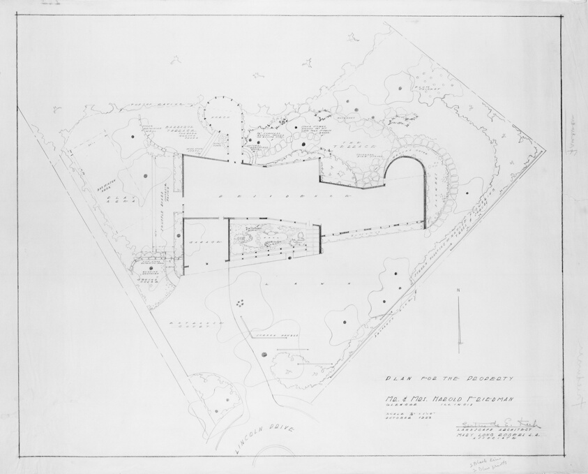 Mr. and Mrs. Friedman House Number One, Glencoe, Illinois, Landscape Plan