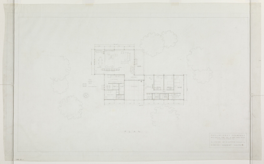 Rose House, Highland Park, Illinois, Plan