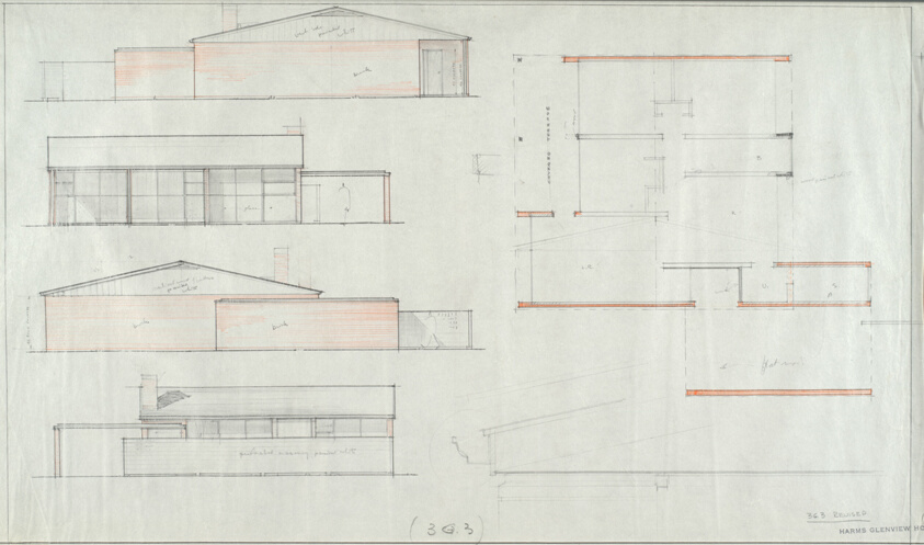 Harms Glenview Homes, Glenview, IL, Plan and Elevations