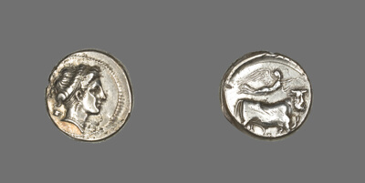 Stater Coin Depicting the Nymph Parthenope
