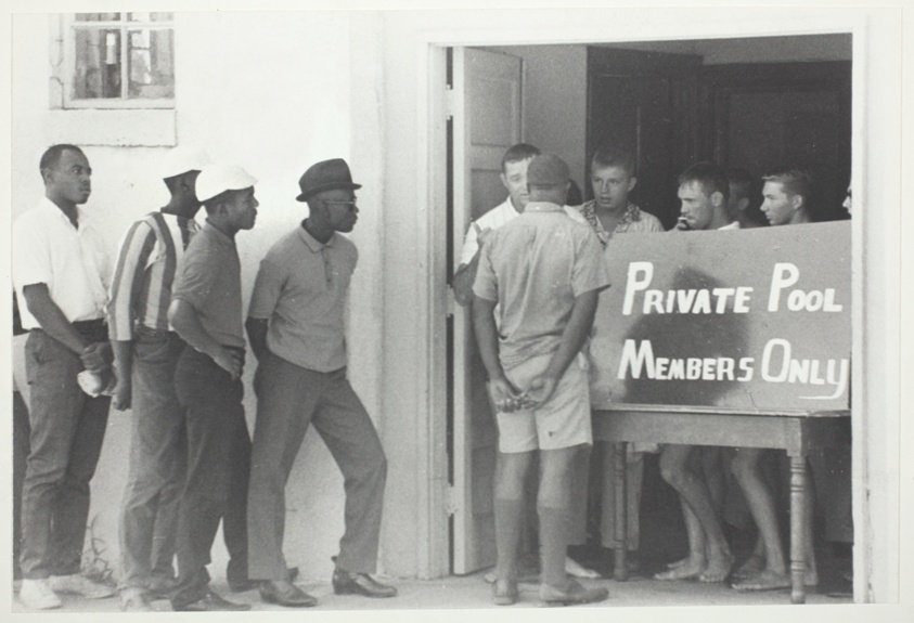 Demonstrators Try to Enter an "All-White" Swimming Pool, Cairo, IL