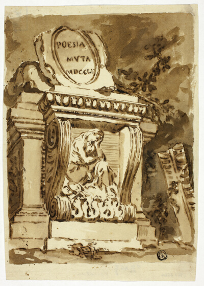 Funerary Monument Inscribed "Poesia Muta"