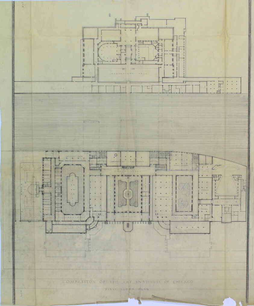 Art Institute of Chicago Competition, First Floor Plan