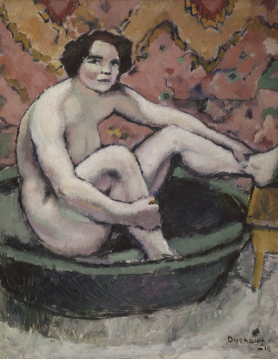 Nude Seated in a Bathtub
