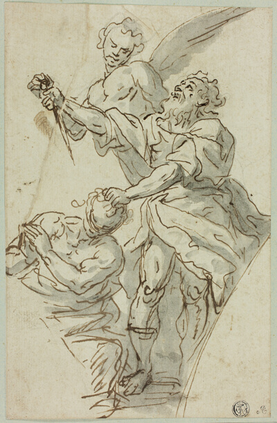 Sketch of Spandrel with Sacrifice of Isaac