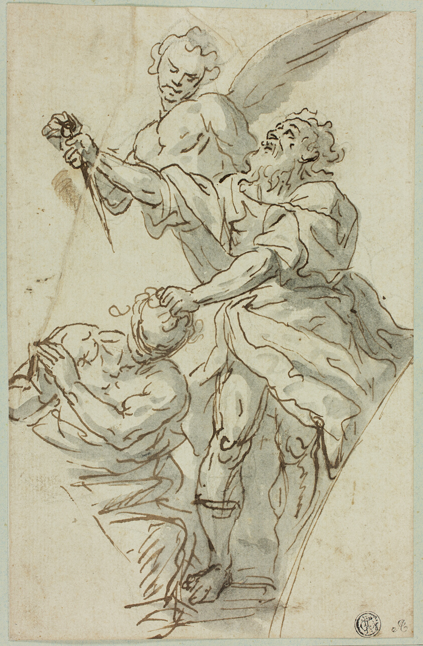 Sketch of Spandrel with Sacrifice of Isaac