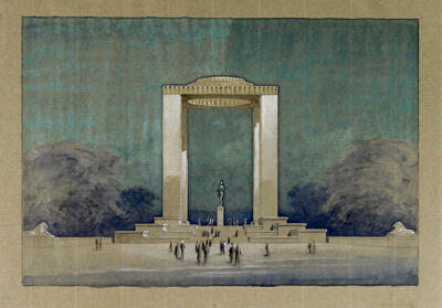 Alexander Hamilton Memorial, Chicago, Illinois, Perspective