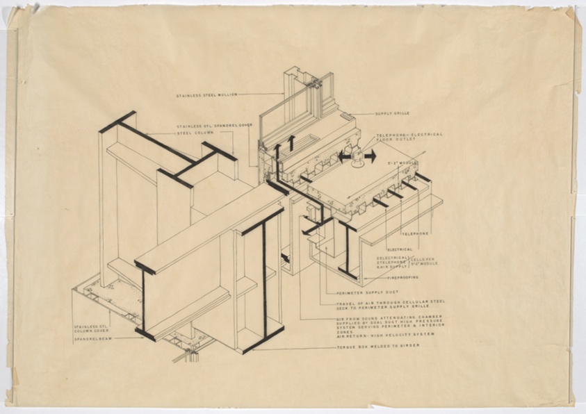 Inland Steel Building, Chicago, Illinois, Structure and Façade Details