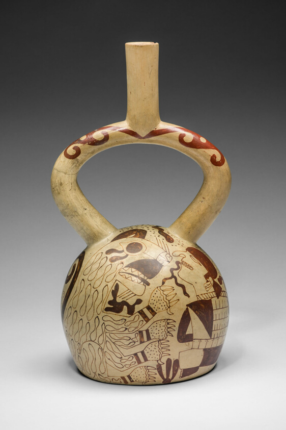 Vessel Depicting a Bound Prisoner Facing a Jaguar