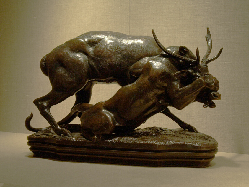 Panther Seizing a Stag