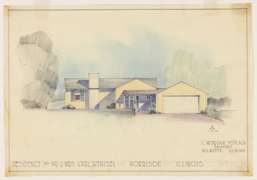 Mr. and Mrs. Karl Wentsel House, Morrison, Illinois, Elevation