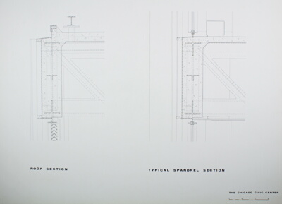 Chicago Civic Center, Chicago, Illinois, Roof and Typical Sections