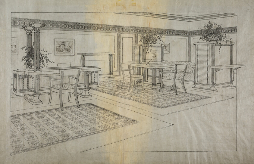 F. H. Bresler Art Gallery, Milwaukee, Wisconsin, Interior Perspective