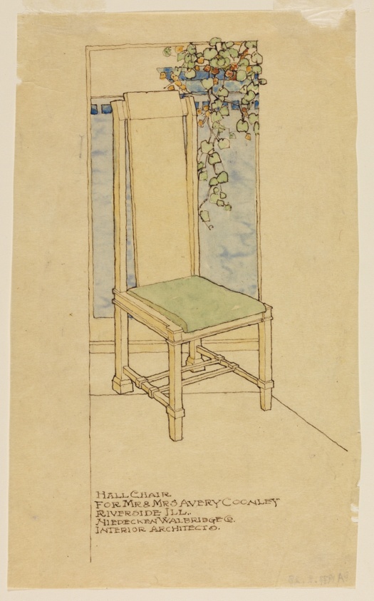 Avery Coonley House, Riverside, Illinois, Hall Chair Design