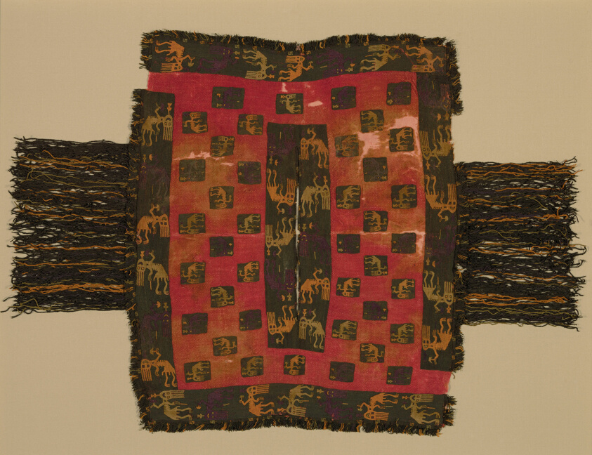 Poncho Displaying Contorted Figures