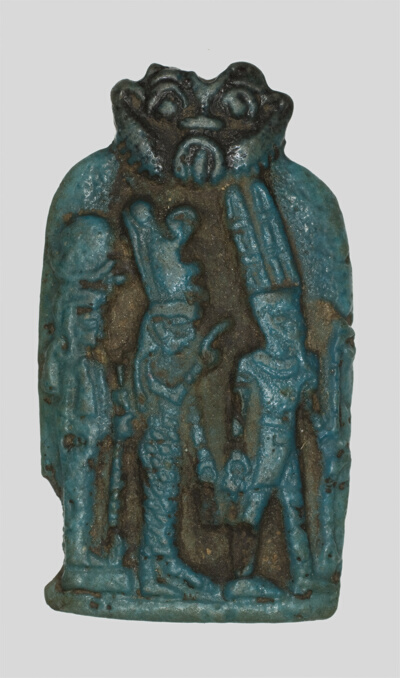 Amulet of the Theban Triad, Amun, Mut, and Khonsu