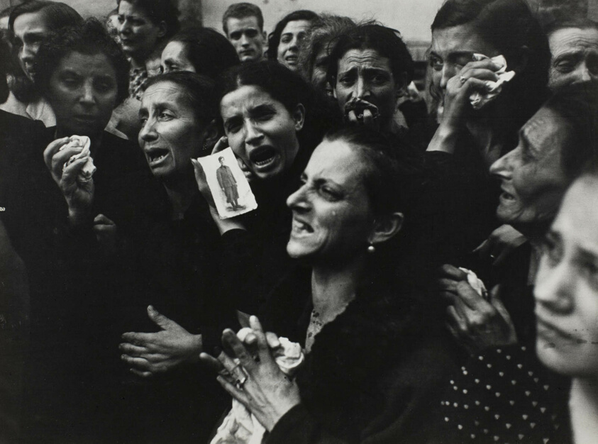 Funeral of 20 Teenage Partisans of the Liceo Sannazaro, in the Vomero District. Led by one of Their Teachers, the Boys had Fought Against the German for 4 days before the Arrival of the Allies. Naples.