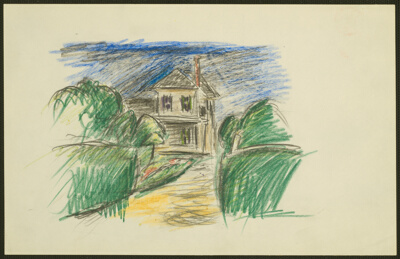 House with Hedges and Path