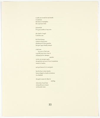 Pages 33-36, from The Plain of Smokes: Poem Cycle