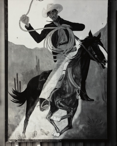Painting of Cowboy and Horse