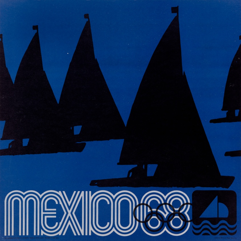 Mexico City 1968 Olympics Sailing Poster