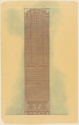 Olympia Center, Chicago, Illinois, Rendering of Elevation