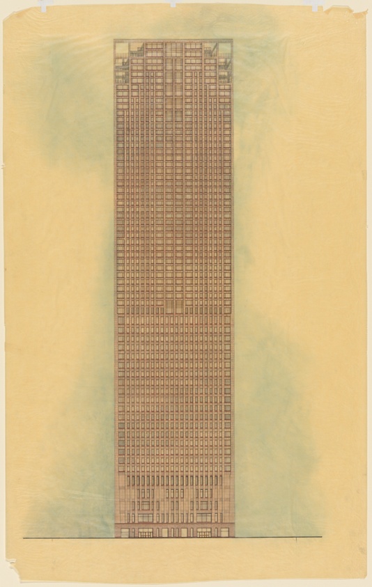 Olympia Center, Chicago, Illinois, Rendering of Elevation