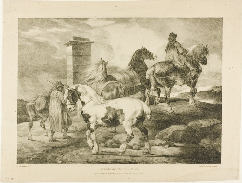 Horses Going to a Fair, plate 3 from Various Subjects Drawn from Life on Stone