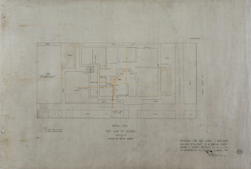 Mrs. Albert F. Madlener House, Chicago, Illinois, Working Drawings