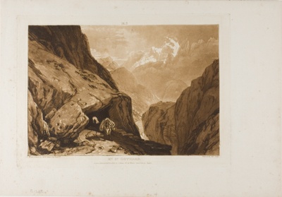 Mount Saint Gothard, plate 9 from Liber Studiorum