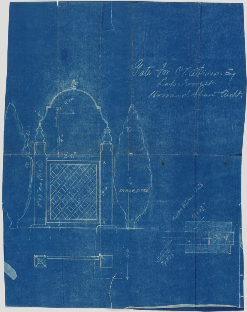 C.T. Atkinson House, Lake Forest, Illinois, Gate Design