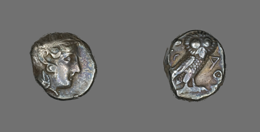 Tetradrachm (Coin) Depicting the Goddess Athena
