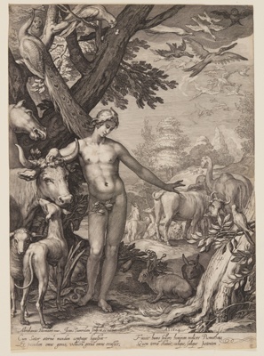 Adam Naming the Animals, from History of the First Parents of Man