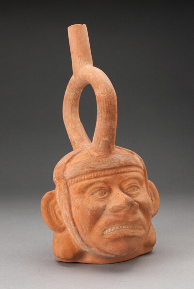 Portrait Vessel of a Figure with Grimacing Face