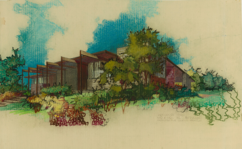Bizzarri House, Cincinnati, Ohio, Perspective View